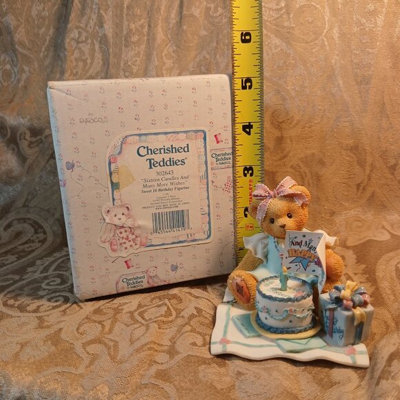 Cherished Teddies "Sixteen Candles and Many More Wishes" 1997 Priscilla Hillman - Picture 4 of 4
